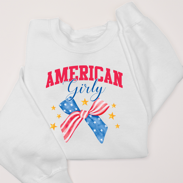 4th Of July Shirt  Sweatshirt - American Girly