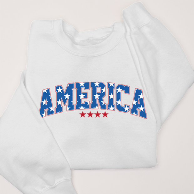 4th Of July Shirt  Sweatshirt - America Stars