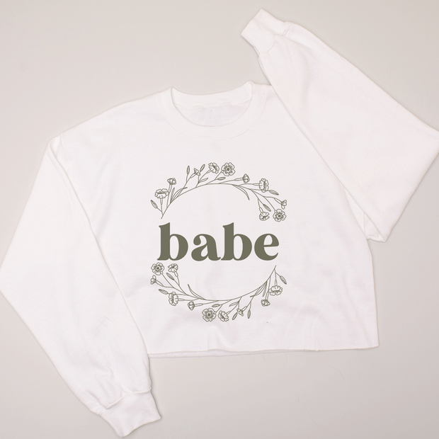Fall Sketch Babe - Fall - Cropped Sweatshirt