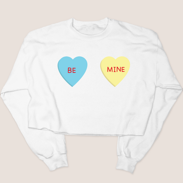 Be Mine Valentine Chest -  Cropped Sweatshirt