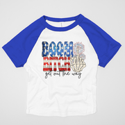 4th of July Shirt Adult Baby Doll Tee - Boom out the way!