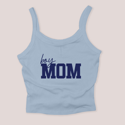 Mom Shirt Micro Rib Tanktop - Boy Mom