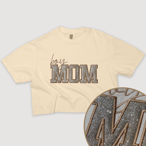 Mom Shirt Glitter - Boy Mom