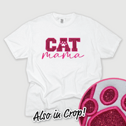 Cat Mom Shirt Glitter