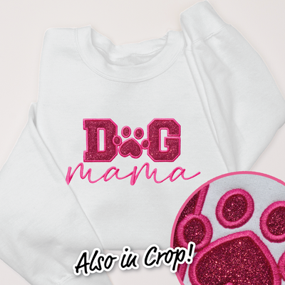 Dog Mama Shirt Glitter - Crewneck