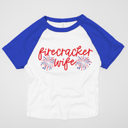 4th of July Shirt Adult Baby Doll Tee - Firecracker Wife