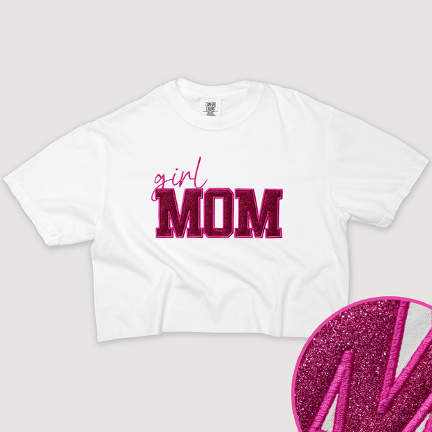 Mom Shirt Glitter - Girl Mom
