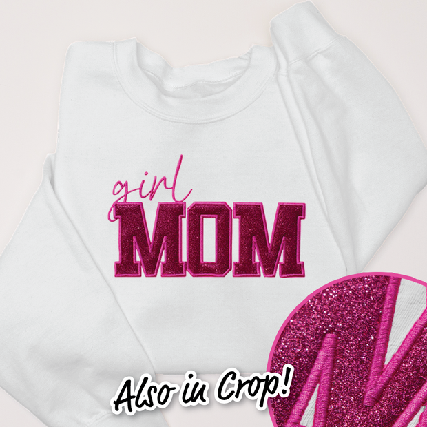 Mom Shirt Glitter - Girl Mom Sweatshirt