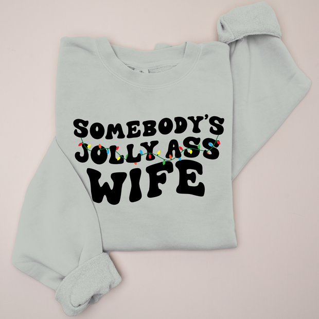Christmas Sweatshirt High End - Jolly Ass Wife