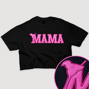 Tequila Shirt Mama Glitter Crop - University