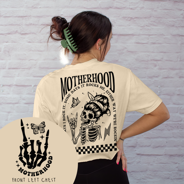 Mom Shirt - Skeleton Motherhood Rockin'