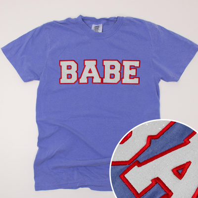 USA Patriotic - Babe - Glitter - T Shirt