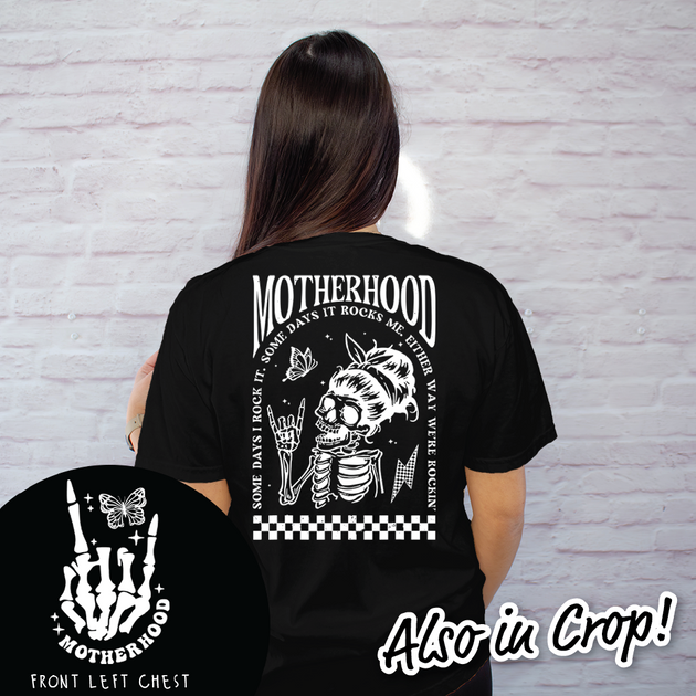 Funny Mama T-Shirt - "Some Days I Rock It" Oversized Motherhood Tee, Short Sleeve Graphic Top For Moms