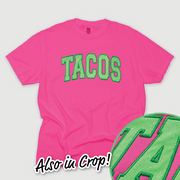 Tequila Shirt Tacos Glitter - University