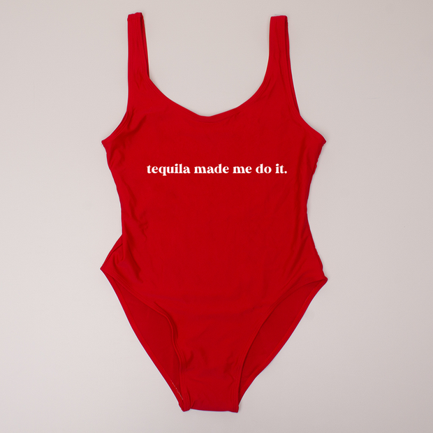 Tequila Made Me Do It - One Piece Swimsuit