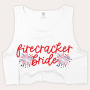 USA Patriotic - Firecracker Bride Cropped Tank Top