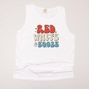 4th Of July Shirt Tank Top - Red, White & Booze