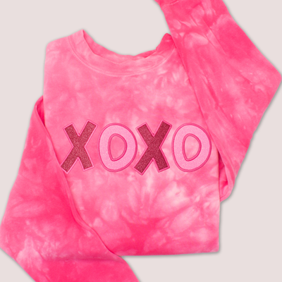 XOXO - Glitter - High End Tye Dye Sweatshirt