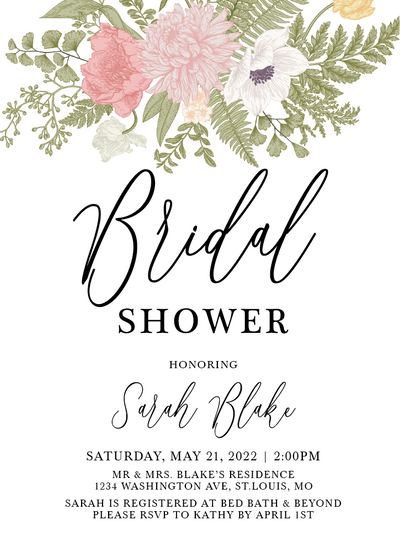 5x7 Bridal Shower Invitation - 07