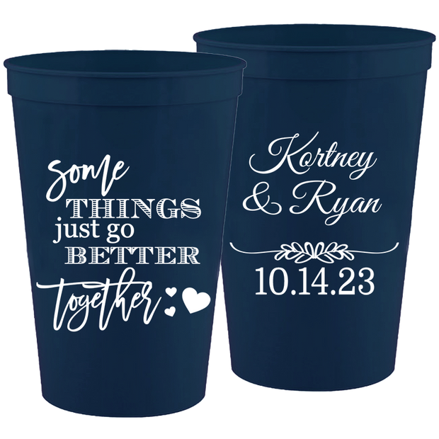 Wedding 141 - Some Things Just Go Better Together - 16 oz Plastic Cups