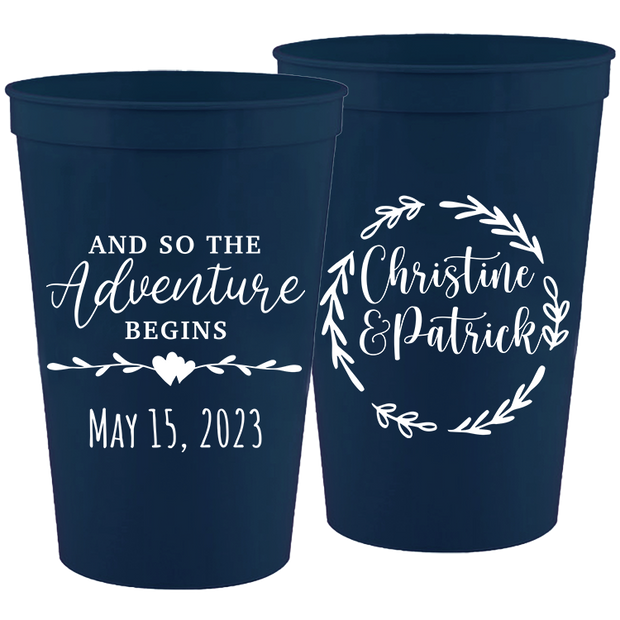 Wedding 161 - And So The Adventure Begins - 16 oz Plastic Cups