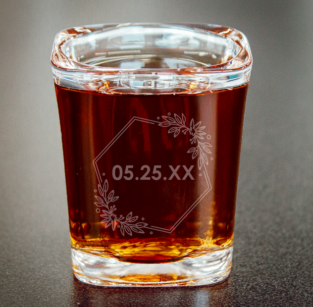 Shot Glass with Custom Engraved Date