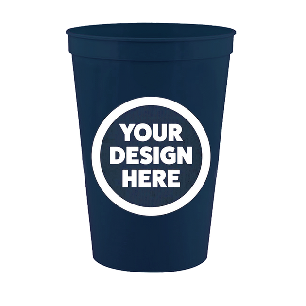 One Color, Double Side Print - 16 oz Plastic Cups