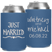 Wedding 047 - Just Married Names And Date - Foam Can