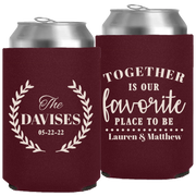 Wedding 050 - Together Is Our Favorite Place To Be Leaves - Neoprene Can