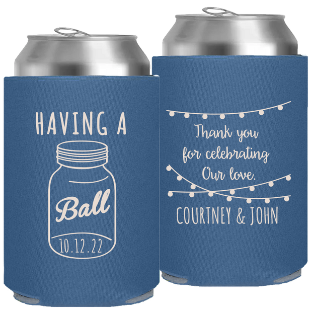 Wedding 078 - Having A Ball Mason Jar Names - Foam Can
