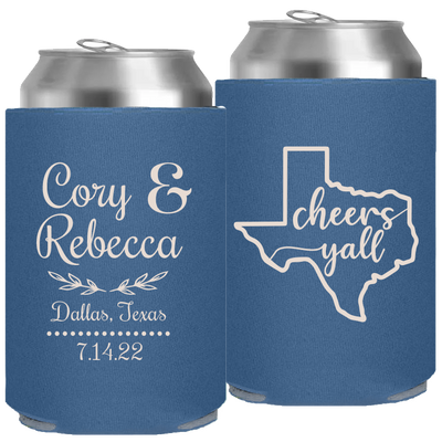 Wedding 079 - Cheers Yall With Texas State - Foam Can