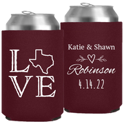 Wedding 094 - Love With Texas State Names - Neoprene Can