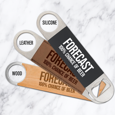 100% Chance of Beer Engraved Bottle Opener Packs