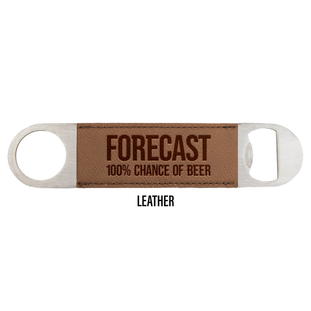 100% Chance of Beer Engraved Bottle Opener Packs