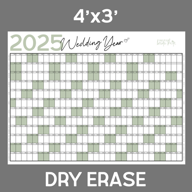 BIG A$$ Wedding Year Calendar : 4'x3'