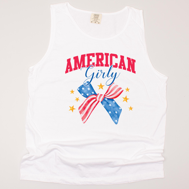 4th Of July Shirt Tank Top - American Girly