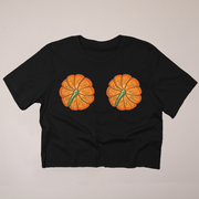 Pumpkin Chest - Fall - Cropped T-Shirt