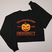 Halloween Town - Fall - Cropped Crewneck Sweatshirt