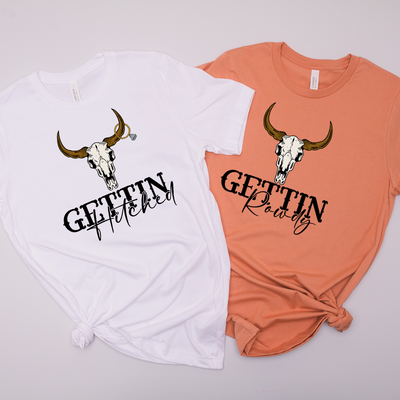 Longhorn Gettin' Hitched - Bachelorette - T-Shirt