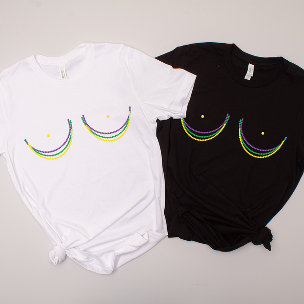 New Orleans Mardi Gras Beads - Bachelorette - T-Shirt