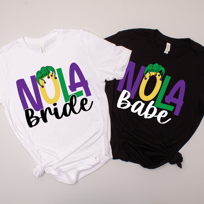New Orleans Jokester Hat Bride & Babes - Bachelorette - T-Shirt