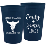 Wedding 120 - Long Horn Names Location - 16 oz Plastic Cups