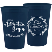 Wedding 144 - Let The Adventure Begin - 16 oz Plastic Cups