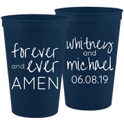 Wedding - Forever And Ever Amen - 16 oz Plastic Cups 015