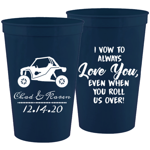 Wedding - I Vow To Always Love You Side By Side - 16 oz Plastic Cups 006