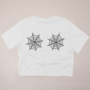 Spider Web Chest - Halloween - Cropped T-Shirt