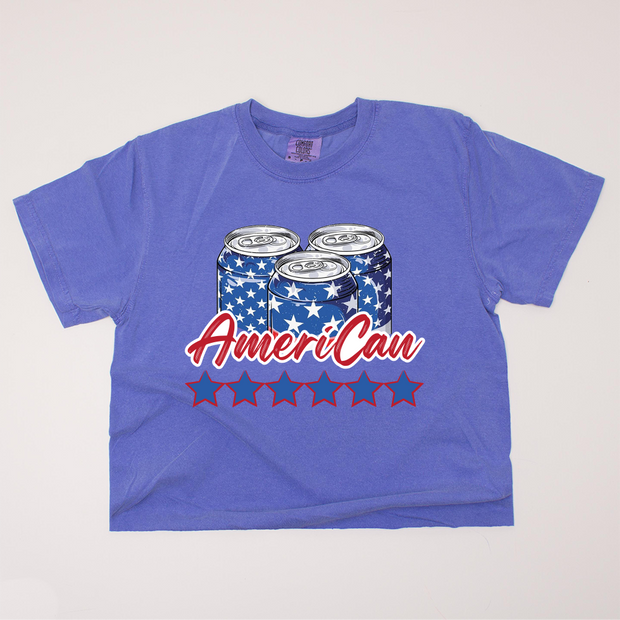 USA Patriotic -  AmeriCan Cropped T-Shirt