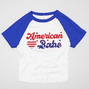 USA Patriotic - American Babe - Baby Doll Adult Tee