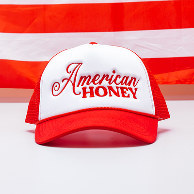 4th of July Embroidered Trucker Hat - American Honey