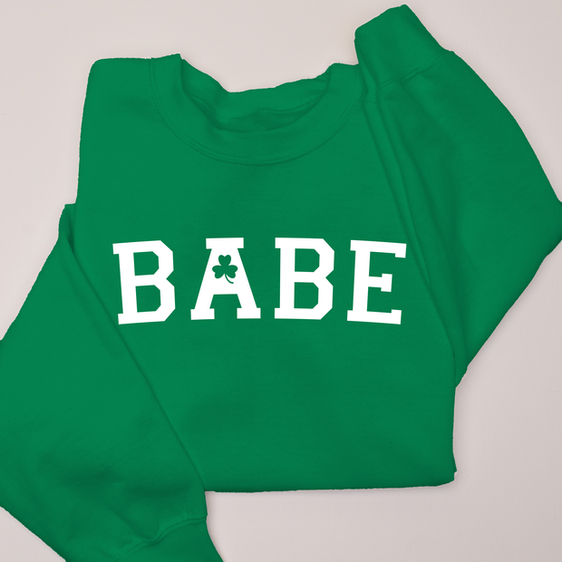 St. Patricks Day Sweatshirt - Babe Clover